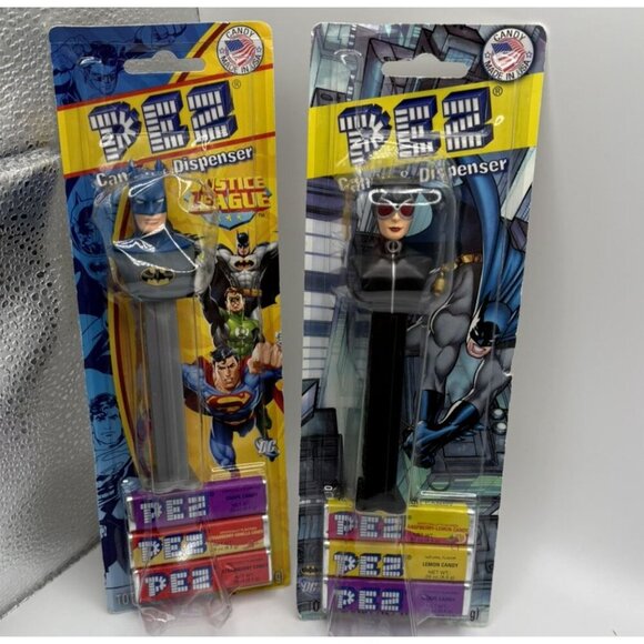 DC Comics Justice League Batman and Cat Woman PEZ Dispensers NIP - Picture 3 of 3